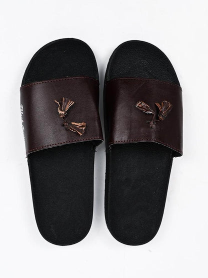 Black Camel &Brown Camel Tasel Slide Sliper For Men